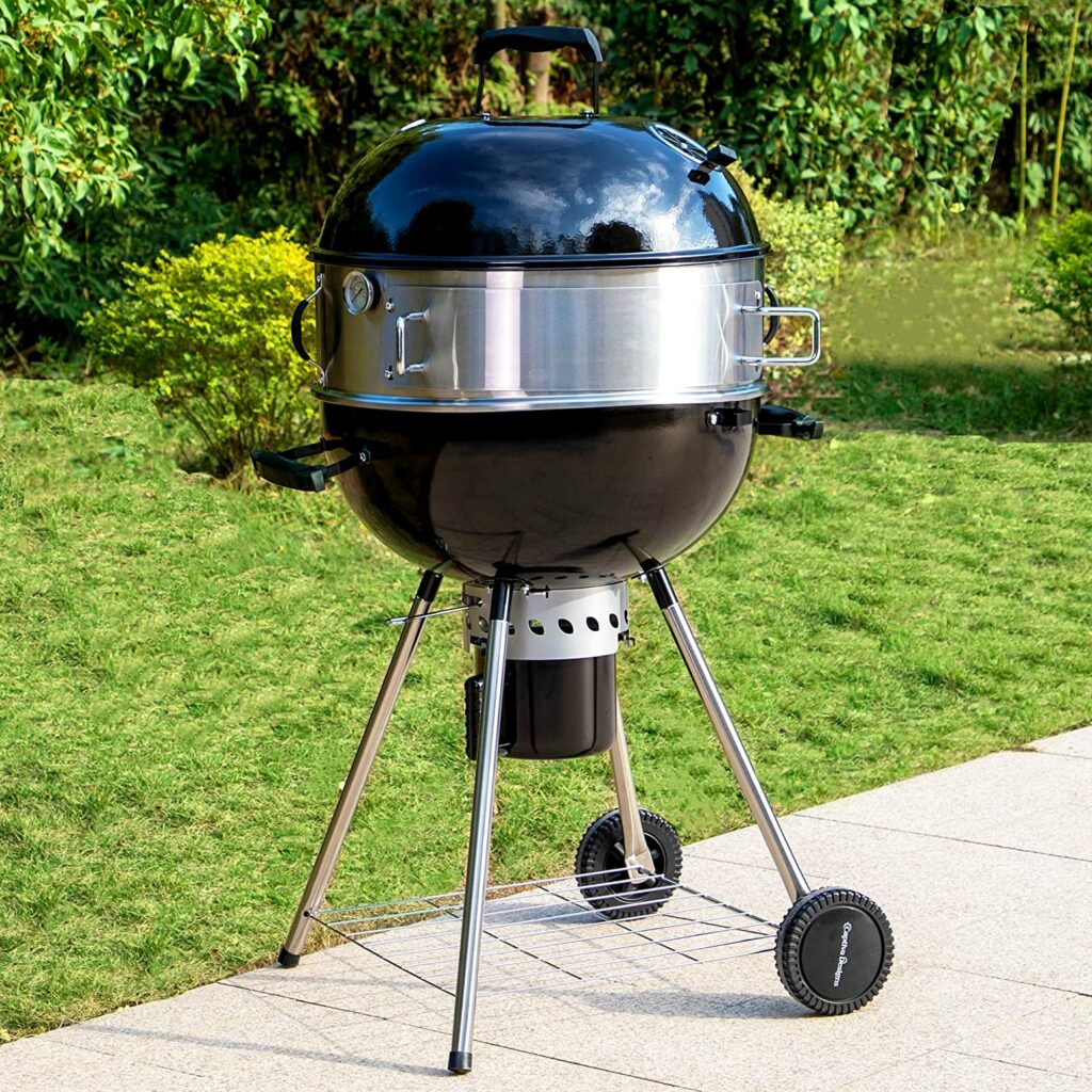 Captiva Designs 22-inch Kettle Charcoal Grill With Rotisserie Ring