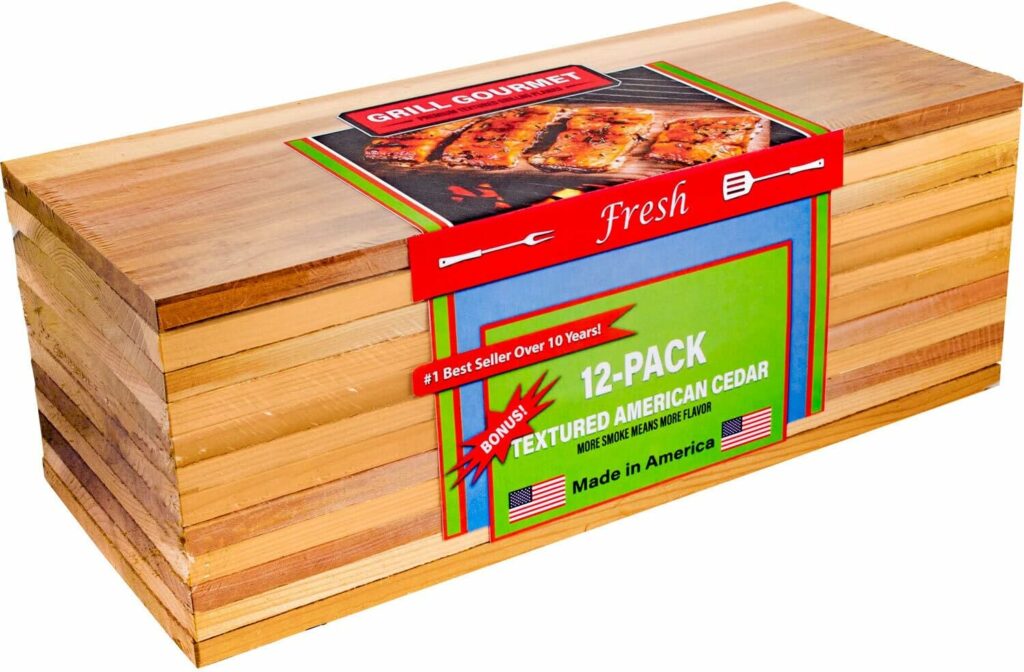 Cedar Grilling Planks Made in the USA, 12 Pack BBQ Finds