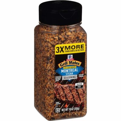 McCormick Grill Mates 25% Less Sodium Montreal Steak Seasoning, 10 oz 